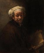 REMBRANDT Harmenszoon van Rijn Self-portrait as the Apostle Paul  (mk33) oil painting on canvas